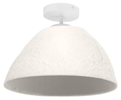 Immagine prodotto di LEDVANCE, lampada da soffitto bianca decorativa a forma di campana, realizzata in metallo e cartapesta, attacco E27, diametro 375 mm, paralume realizzato con materiali riciclati, facile da installare