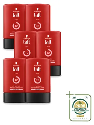 Obrázek produktu pro 6 kusů stylingového gelu Taft V12 – extrémní fixace – 300 ml – balení