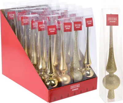 Produktbild von Goldene Weihnachtsbaumspitze 29 cm