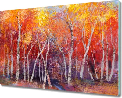 Produktbild von Coloray Küchenbrett Kochplattenabdeckung Hackbrett Schneidebrett Herdabdeckplatte 80x52 cm - Herbst Natur