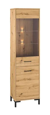 Obrázok produktu pre Vitrína s presklenou časťou BEDA - dub artisan