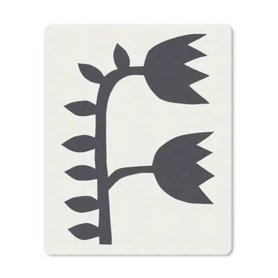 Produktbild von MuchoWow® Mauspad Mousepad Tulpen - Schwarz - Weiß - Blumen 19x23 cm - Mousepads - Maus Mat - Pad - Mausunterlage - Mauspads - Spielen