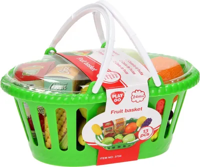 Image de Jouet Panier de fruits - Panier de fruits 13 pièces plastique