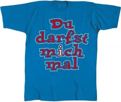 Produktbild von T-Shirt mit Print - Du darfst mich mal... - 09395 royalblau - Gr. S-XXL Größe - XL