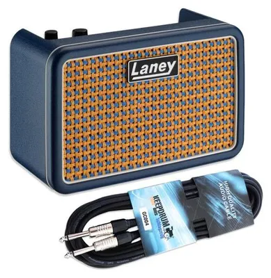 Productafbeelding van Laney Prism Mini gitaarversterker, blauw, met kabel