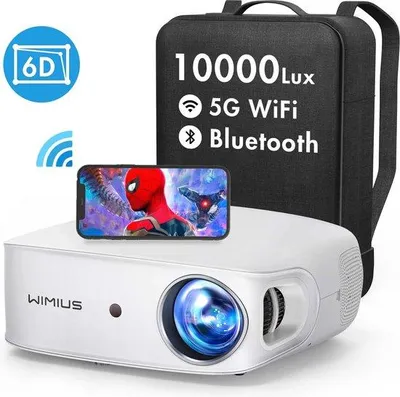 Image de Projecteur K7 5G Wi-Fi Bluetooth Full HD, résolution native 1080p et 4K, pour la maison et l'extérieur