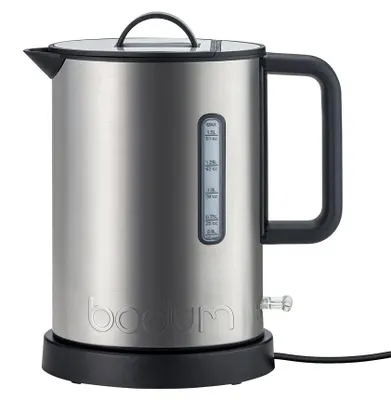 Produktbild von Bodum 5500-57CH-2, 1,5 l, Chrom, Edelstahl, Kunststoff, Wasserstandsanzeige, Überhitzungsschutz, Drahtlos