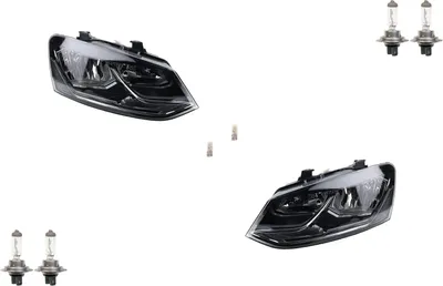 Produktbild von Scheinwerfer passend für VW Polo 09 6R 14- Leuchtmittel Set Links Rechts 6C1941005 6C1941005B 6C1941006 6C1941006B Johns