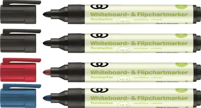 Produktbild von Whiteboard-/ Flipchartmarker oeco 3197 so. 4 Stück Packung mit 10 Stück
