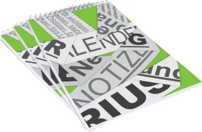 Produktbild von PRICARO Notizblock "Journal", A5, kariert, Spiralbindung, 3 Stück