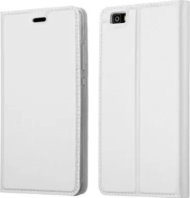 Produktbild von Cadorabo Handyhülle für Huawei P8 LITE 2015 Schutz Hülle in Silber Cover Etui Book Case Booklet