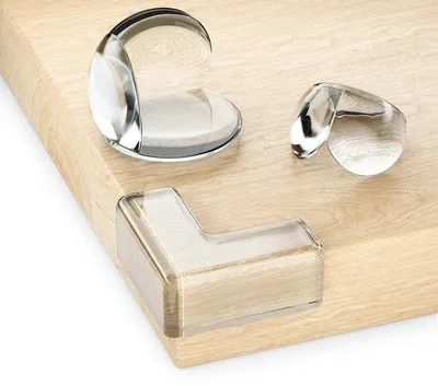 Produktbild von Ibenzoa® Transparenter selbstklebender Silikon-Eck- und Kantenschutz für Möbel & Tische, 30 Stück (20 rund, 10 eckig), Maße: eckig 16×40×40 mm; rund 20×30×30 / 28×39×39 mm