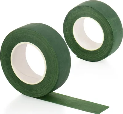 Produktbild von com-four® 2x Flower Tape Wide - Kreppband für Blumen - Floristen Wickelband - Bastelband - Floristik-Band für Blumenarrangements und Blumensträuße - Bastelzubehör
