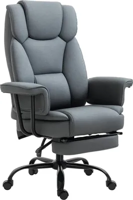 Produktbild von Bürostuhl Ergonomischer Chefsessel 360° Drehbar Computerstuhl höhenverstellbar mit Kopfstütze und gepolsterte Armlehnen mit Fußstütze Kunstleder 68 x 80 x 120–126 cm
