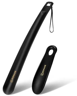 Produktbild von Schuhlöffel Set lang 41 cm & kurz 19 cm Kunststoff Schwarz 2er-Pack