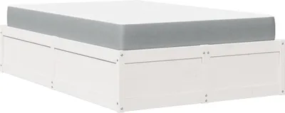 Immagine prodotto di Letto con materasso bianco 140x190 cm in legno di pino massiccio