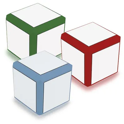Produktbild von TimeTEX Blanko-Würfel mit weißen Flächen, 8 cm