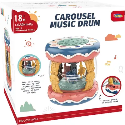 Produktbild von Luna Musik Trommel Baby Karussell Musikspielzeug m. Licht u. Sound in engl. Sprache