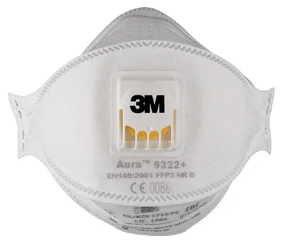 Image de 9322+ - Masque Anti-Poussières avec Valve 3M™ Cool Flow™ - Boîte de 10 *  FFP2