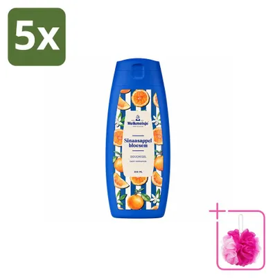 Imagen del producto de 5 unidades de gel de ducha Melkmeisje, aroma a flor de naranja, 300 ml - Paquete ahorro