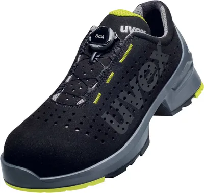 Produktbild von uvex 1 gelocht S1 SRC schwarz/limette Gr. 45