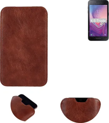 Produktbild von K-S-Trade Schutzhülle Handyhülle kompatibel mit Samsung Galaxy J2 Pure Handytasche Kunstleder Sleeve in braun