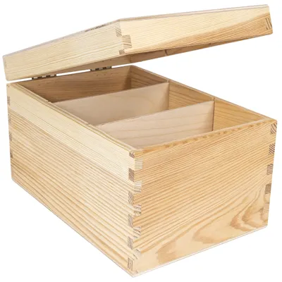 Productafbeelding van Creative Deco Houten Opbergdoos, 16 x 24 x 14 cm