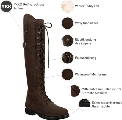 Immagine prodotto di Suedwind stivali da equitazione invernali da donna Longford Waterproof waxy brown, Numero di scarpe: 38