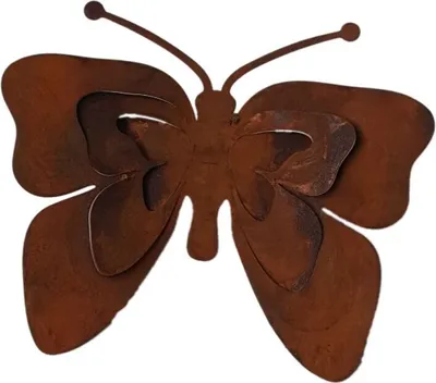 Produktbild von Edelrost Schmetterling mit Schraube für Holz