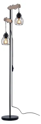 Produktbild von RGB LED Stehleuchte, Holz, höhenverstellbar, schwarz, H 150 cm