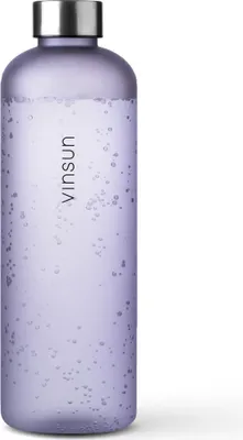 Trinkflasche 1,5L Sport Wasser Flasche BPA frei kohlensäuregeeignet lila Vinsun, KI-generiertes Bild