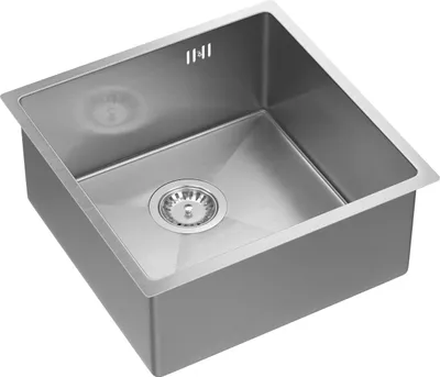 Obrázok produktu pre Kuchynský drez QUADRON s 1 misou | rozmery: 44 x 44 x 20,5 cm | ANTHONY 50 | kuchynský drez z nerezovej ocele so sifónom | oceľ Pvd