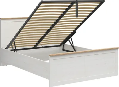 Produktbild von Bett mit Bettkasten 160x200cm Weiß