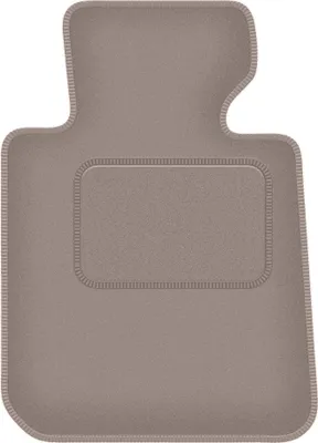 Produktbild von Fahrerfußmatte Velours beige passend für BMW 1 E81 (2007-2012, Schrägheck) – mit Befestigungen – passgenau