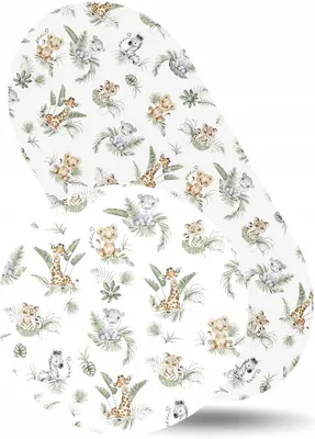 Produktbild von Babymam Bettlaken mit Gummizug 38x80cm Afrika Baumwolle