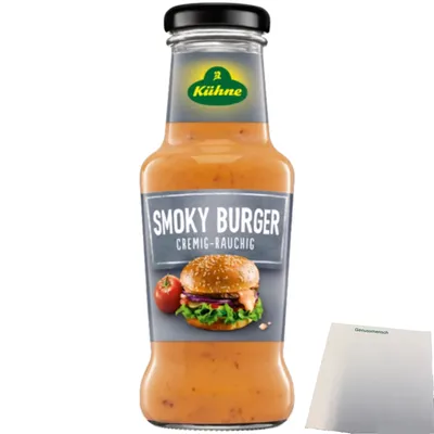 Produktbild von Kühne Würzsauce Smoky Burger cremig rauchiger Geschmack (250ml Flasche) + usy Block