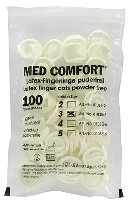 Produktbild von MED-Comfort - Fingerlinge - Latex Puderfrei - L