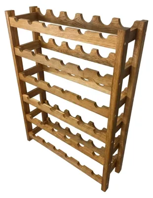 Produktbild von Weinregal aus Eichenholz für 36 Flaschen Natur 76x100x23 cm Flaschenregal Weinständer