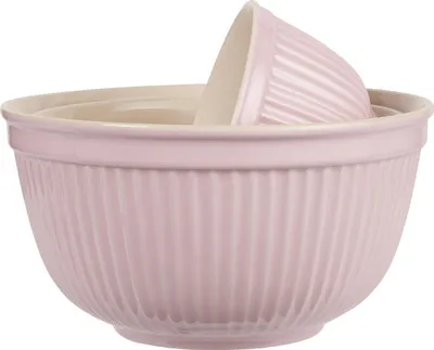 Produktbild von 3er Set Schalen, Schüsseln MYNTE English Rose rosa D. 25,5cm Steingut Ib Laursen