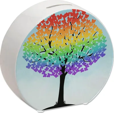 Produktbild von Baum in Regenbogenfarben Spardose