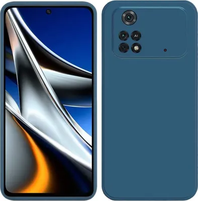 Produktbild von Xiaomi Poco X4 Pro 5G Hülle, Flüssig Silikon Weich Gummi Schutzhülle für Xiaomi Poco X4 Pro 5G Blau