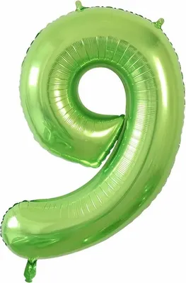 Immagine prodotto di Palloncino in foil numero 9, circa 100 cm, verde