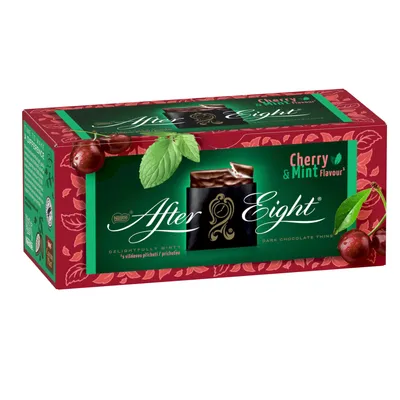 Produktbild von After Eight Cherry und Mint hauchfeine Täfelchen mit Kirschnote 200g