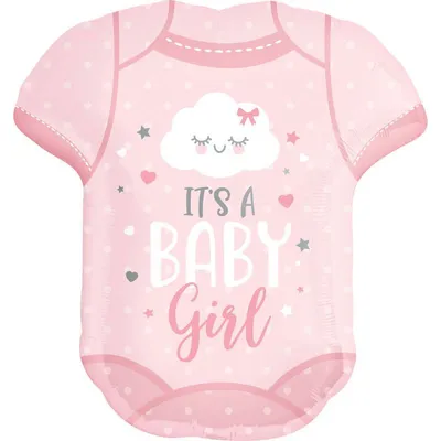 Produktbild von AMSCAN Super Shape Baby Girl Onesie 0