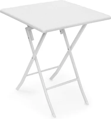 Productafbeelding van Famanu klaptafel met rattenlook - 80 x 80 x 74 cm - Wit