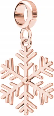 Produktbild von Schneeflocken-Charm Roségold 925 Silber von LAREZO