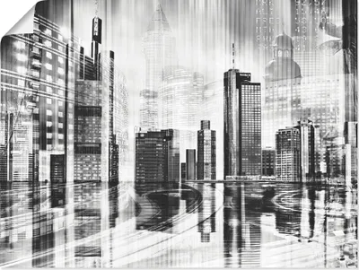 Produktbild von ARTland Poster Frankfurt Skyline Collage 01 Größe: 60x45 cm