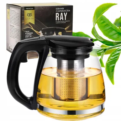 Produktbild von Glaskanne 1,5 l mit Teesieb-Hitzebeständig für Tee, Kräuter und Kaffee