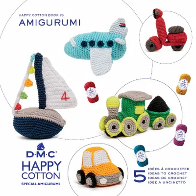 Produktbild von DMC Happy Baumwolle Buch - Transportmittel Amigurumi Häkelheft