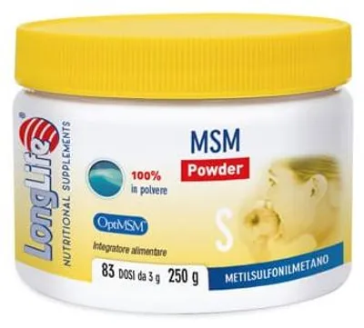 Produktbild von Nahrungsergänzungsmittel Methylsulfonylmethan OptiMSM Pulver 250 g, Vegan, 83 Portionen